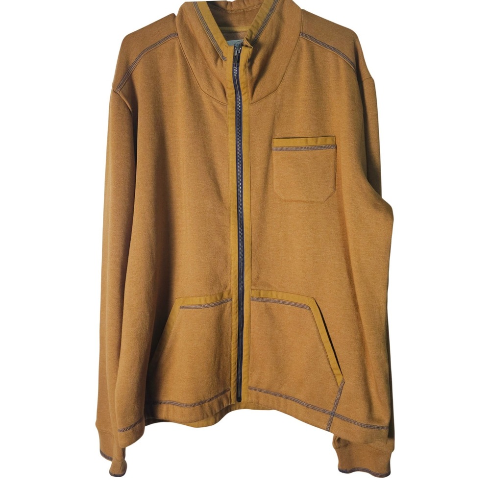 Old Ranch Brands Waylen Jacket Mens Large Tobacco Brown Full Zip Cotton Gorpcore